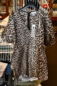 An as new Ganni leopard print dress (EU 38 - RRP £150).