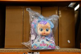 Sixteen as new Cry Babies Fantasy Tina blue dinosaur interactive dolls (RRP £19.99 each).