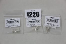 Twenty pairs of as new Pandora Open Heart Stud Earrings.