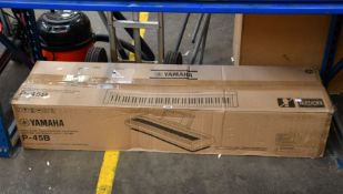 A Yamaha P-45 digital piano.