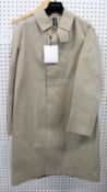 An as new Mackintosh Oxford coat in fawn (EU 38 - RRP £995).