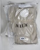 Five pairs of as new Allude cotton/silk trousers (2 x XS, 2 x S, 1 x M).