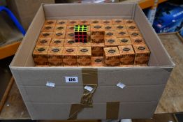 One hundred and sixty eight Splaks rubik cubes.