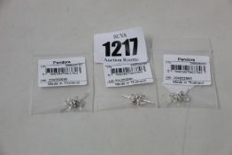 Twenty pairs of as new Pandora Sparkling Infinity Stud Earrings.