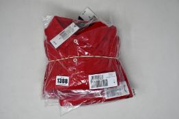 Four as new Ralph Lauren polo shirts in red (M - RRP £89 each).