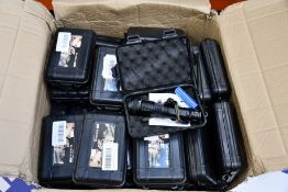 A box of Helius Zeta XO flashlights (Approximately 35 items).