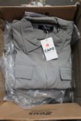 Nine as new Capo Utility jackets in grey (All L - RRP £35 each).