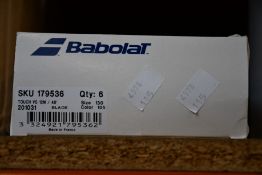 Six sets of as new Babolat Touch VS Natural Gut 12M/40' tennis racket strings (130/16 black).
