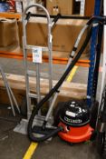 A pre-owned Numatic Henry vacuum cleaner and a pre-owned Magliner heavy duty sack truck.