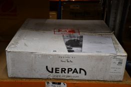 A Verner Panton Fun 11DM pendant brass/seashell ceiling light.