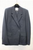 An as new Sandro double breasted jacket in marine (EU 52 - RRP £489).