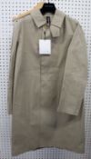 An as new Mackintosh Oxford coat in fawn (EU 38 - RRP £995).