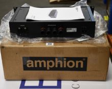 An Amphion Amp700 stereo amplifier (Possibly pre-owned, looks to be in good condition).