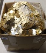 A quantity of metal gold coloured disc halter neck accessorise tops/cuffs/necklaces and other