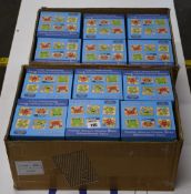 Two boxes of Aovowog wooden jigsaw puzzles.