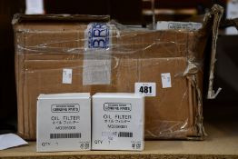 A large quantity of Mitsubishi Genuine parts oil filters (Approximately 35 items).