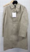 An as new Mackintosh Oxford coat in fawn (EU 40 - RRP £995).