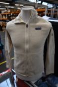 A women's as new Patagonia Better Sweater jacket in oyster white (L).