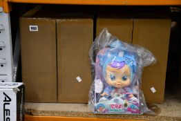 Sixteen as new Cry Babies Fantasy Tina blue dinosaur interactive dolls (RRP £19.99 each).