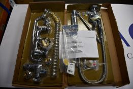 An as new Encore by Component Hardware high volume faucet (KL-1014-FG).