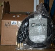 Four as new Cordial CML 8-0 VV 5 C 8-channel stereo plug to stereo plug loom cables.