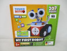 A Tinker Bots 'My First Robot' interactive coding robot.