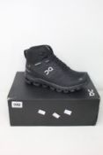 A pair of women's as new On Runnoing Cloudrock waterproof boots (UK 7).
