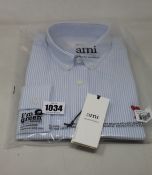 An as new Alexandre Mattiussi Ami shirt in blue/white (T41 - RRP £170).