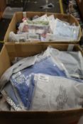 Two boxes of assorted as new fashion clothing to include dresses, t- shirts, blouses and related