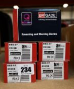 Five Brigade BBS-97 White Sound Reversing Alarms.