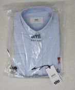 An as new Alexandre Mattiussi Ami shirt in blue/white (T39 - RRP £170).