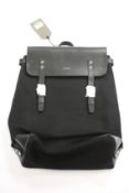 An as new Sandqvist Hege black leather backpack (RRP £200).