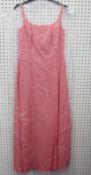 An as new Molly Goddard Hilary long A line dress in pink (Size 10 - RRP £566).