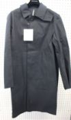 An as new Mackintosh Oxford coat in black (EU 40 - RRP £995).
