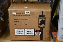 A boxed as new Mapex Black Panther snare drum in walnut burst.