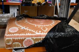 A Francesca Gentilli Suzani ottoman (Size 86x74cm, screw-on legs are not included).