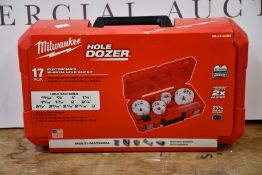 An as new Milwaukee Hole Dozer 49-22-4102 (Seventeen piece electrician's bi-metal hole saw kit).