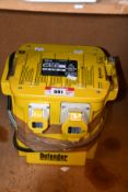 A pre-owned Defender power and light 5k VA transformer.