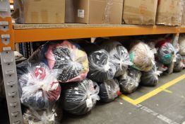 Thirteen bags of pre-owned clothing and related items.