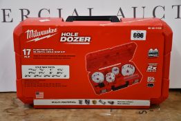 An as new Milwaukee Hole Dozer 49-22-4102 (Seventeen piece electrician's bi-metal hole saw kit).