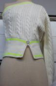 An as new David Koma one shoulder cable knit jumper (M - RRP £241).