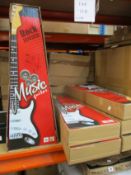 Six children's as new Rock Festival music guitars.