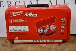 An as new Milwaukee Hole Dozer 49-22-4102 (Seventeen piece electrician's bi-metal hole saw kit).