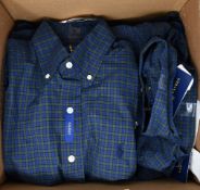 Five as new Ralph Lauren green/blue check shirts (1 x XS, 2 x S, 2 x M - RRP £40 each, please note
