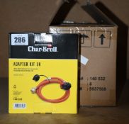 Six boxed as new Char-Broil Adapter Kits UK.