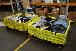 A large quantity of weights, kettlebells and related items.