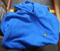 Five as new Lyle & Scott hoodies in blue (Assorted sizes - RRP £65 each).