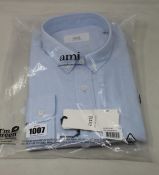 An as new Alexandre Mattiussi Ami Oxford blue shirt (T44 - RRP £160).