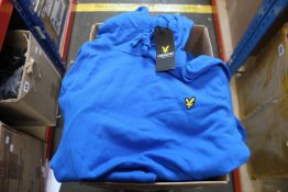 Five as new Lyle & Scott hoodies in blue (Assorted sizes - RRP £65 each).