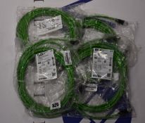 Four as new Sick Plug Connector & Cable, M12 to RJ45 (YM2D24).